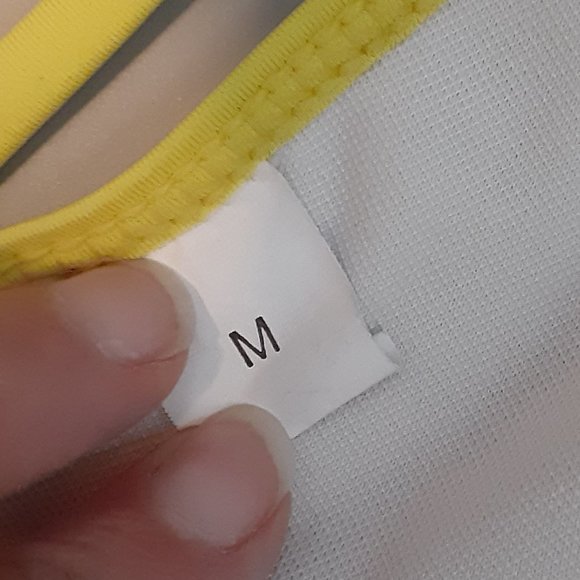 Itty Bitty Yellow String Slider Tied Off Triangle Bikini Top - Picture 10 of 10